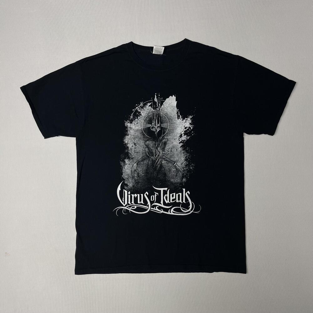 Black Virus Of Ideals Graphic Tee Heavyv Metal Rock Mens L Music FOTL Shirt